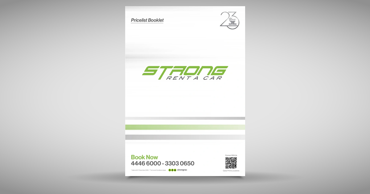 Strong Rent a CarPrice Booklet